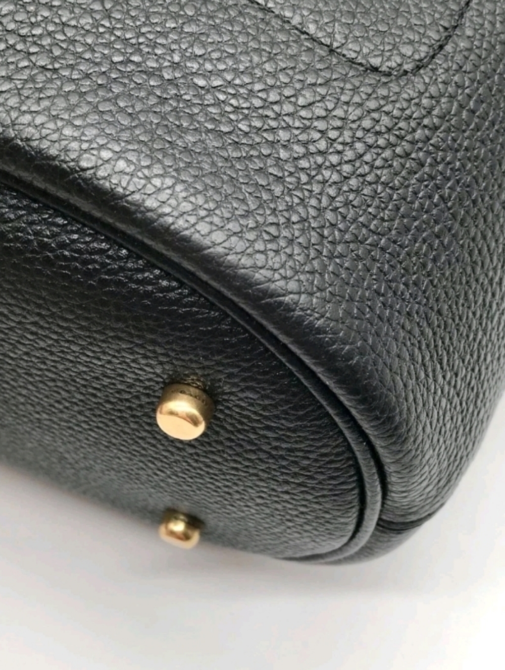 NWOT Coach Blk Pebbled Leather Lora Whipstitch Bucket Bag Detachable Crossbody - Picture 8 of 16